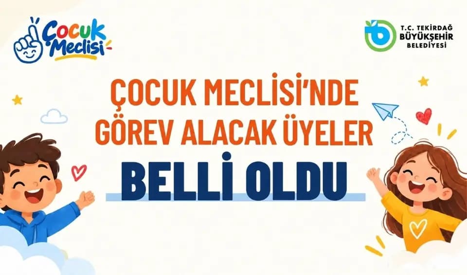 Tekirdağ Büyükşehir Belediyesi Çocuk Meclisi Üyeleri Kura İle Belirlendi