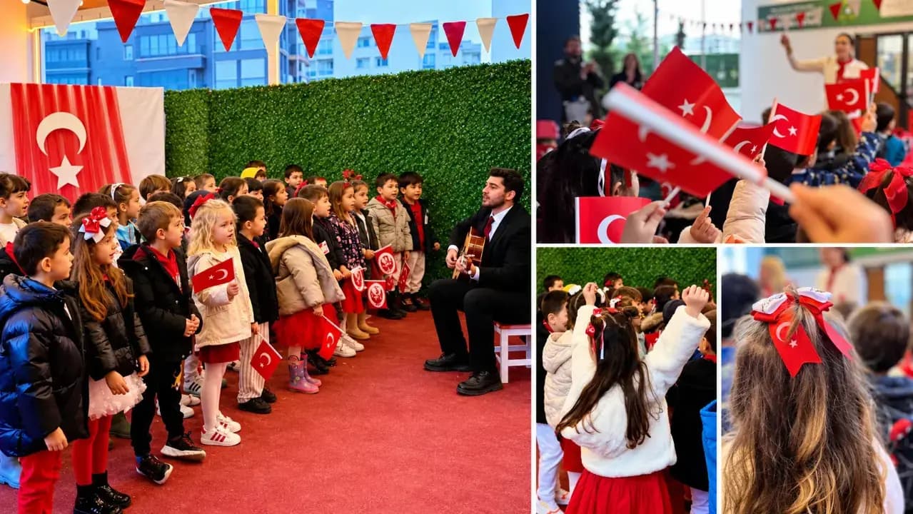 Çerkezköy'deki Anaokulunda Cumhuriyet Coşkusu Kutlandı